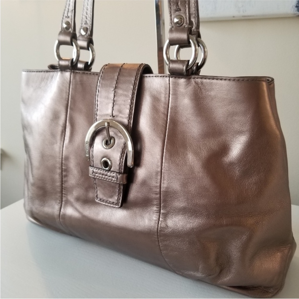 Coach SoHo Metallic Bronze Shoulder Bag - Picture 2 of 14